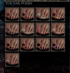 she will punish them toe nail polish
